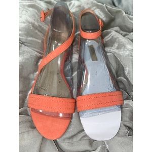 • ALDO ORANGE SUEDE SANDALS ( BRAND NEW ) •